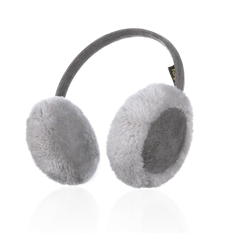 Aurya Kids Classic Ear Warmers/Earmuffs-Winter Faux Fur Warm Ear Muffs for Boys and Girls (Grey) - Image 1